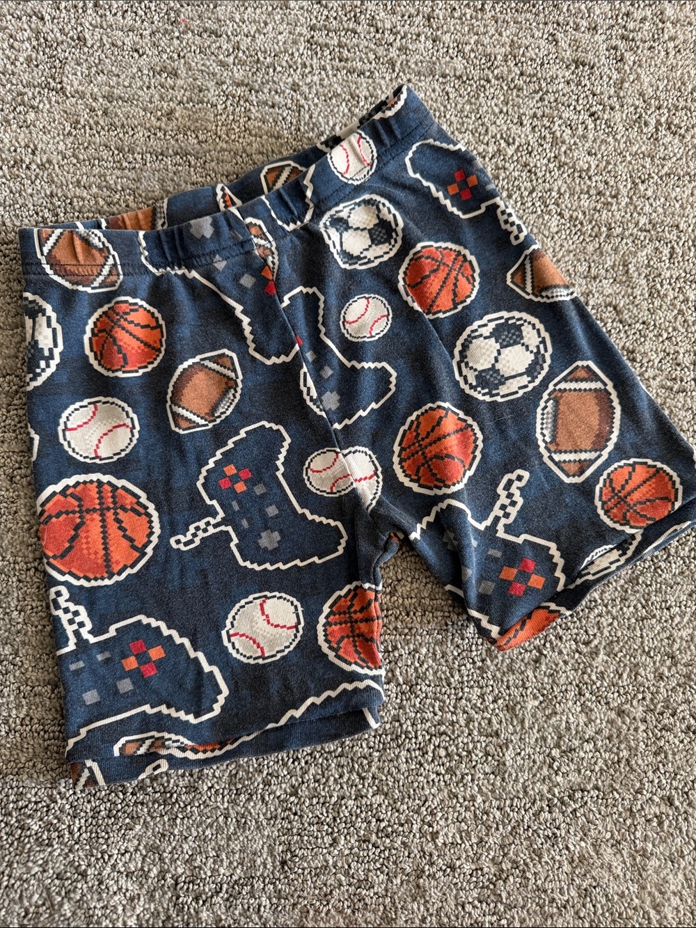 10 for $20🔥Boys Navy Sports Game-Print Pajama Shorts